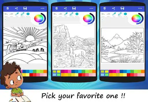 Play ColorPic: Nature Coloring Book as an online game ColorPic: Nature Coloring Book with UptoPlay