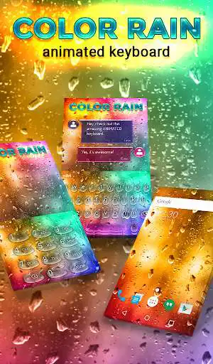 Play Color Rain Animated Keyboard + Live Wallpaper  and enjoy Color Rain Animated Keyboard + Live Wallpaper with UptoPlay