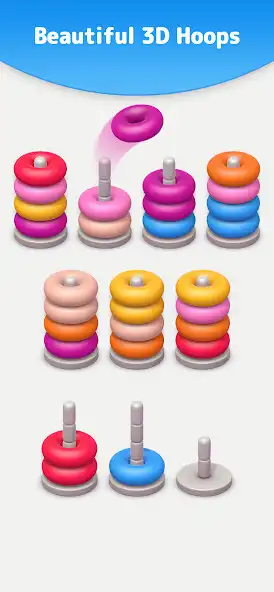 Play Color Sort 3D — Hoop Stack  and enjoy Color Sort 3D — Hoop Stack with UptoPlay