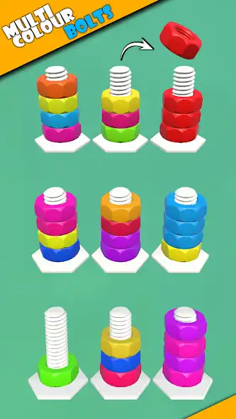 Play Color Sort Game 3D: Nut  Bolt  and enjoy Color Sort Game 3D: Nut  Bolt with UptoPlay