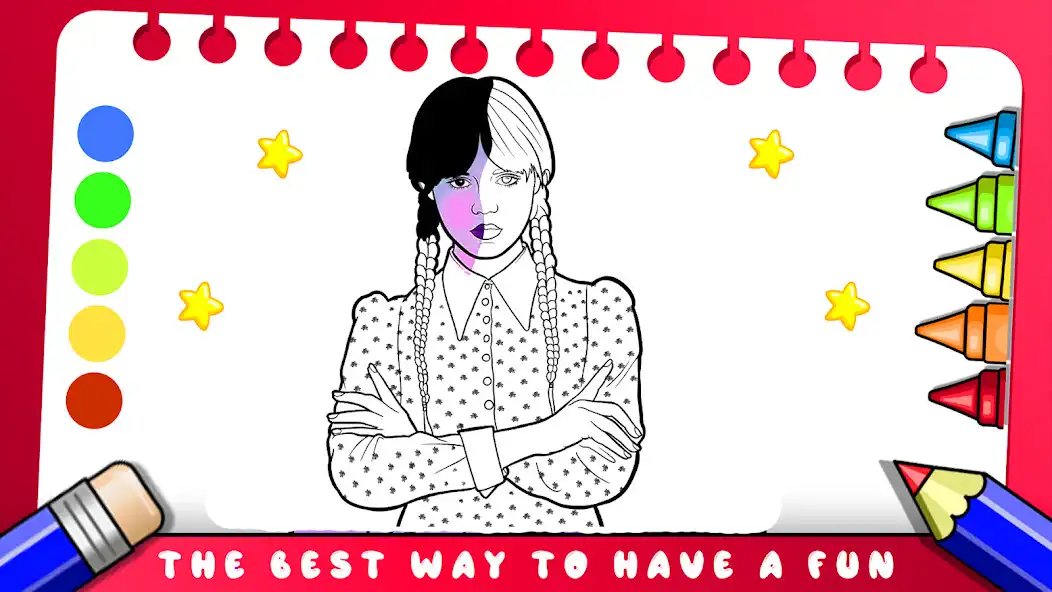 Play Colors: Wednesday Addams  and enjoy Colors: Wednesday Addams with UptoPlay