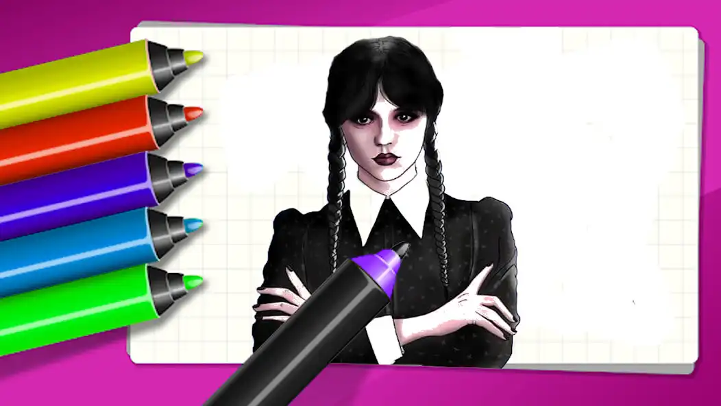 Play Colors: Wednesday Addams as an online game Colors: Wednesday Addams with UptoPlay