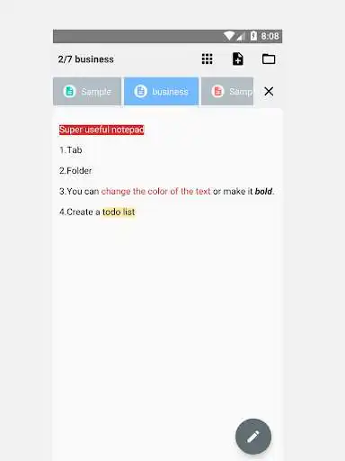 Play ColorTabNote as an online game ColorTabNote with UptoPlay