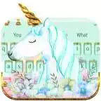 Free play online Colourful Rainbow Unicorn keyboard  APK