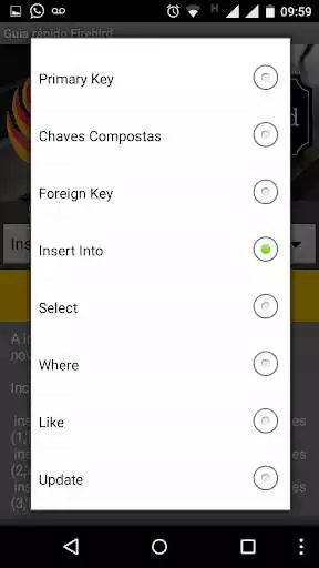 Play APK Comandos SQL Firebird  and enjoy Comandos SQL Firebird with UptoPlay appinventor.ai_danegd.GuiaFirebird_REF