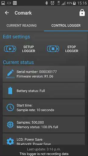 Play Comark Bluetooth Logger 1.16