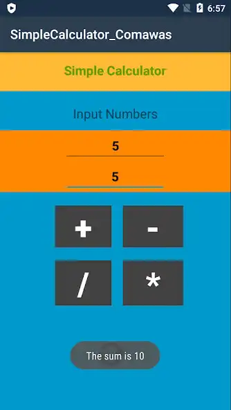 Play Comawas_SimpleCalculator as an online game Comawas_SimpleCalculator with UptoPlay