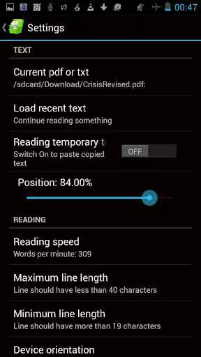 Play Comfort Reader - speed reading as an online game Comfort Reader - speed reading with UptoPlay