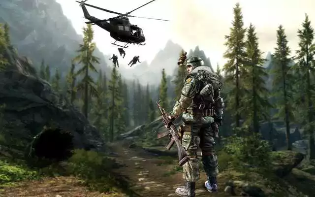 Play commando on mountain adventure