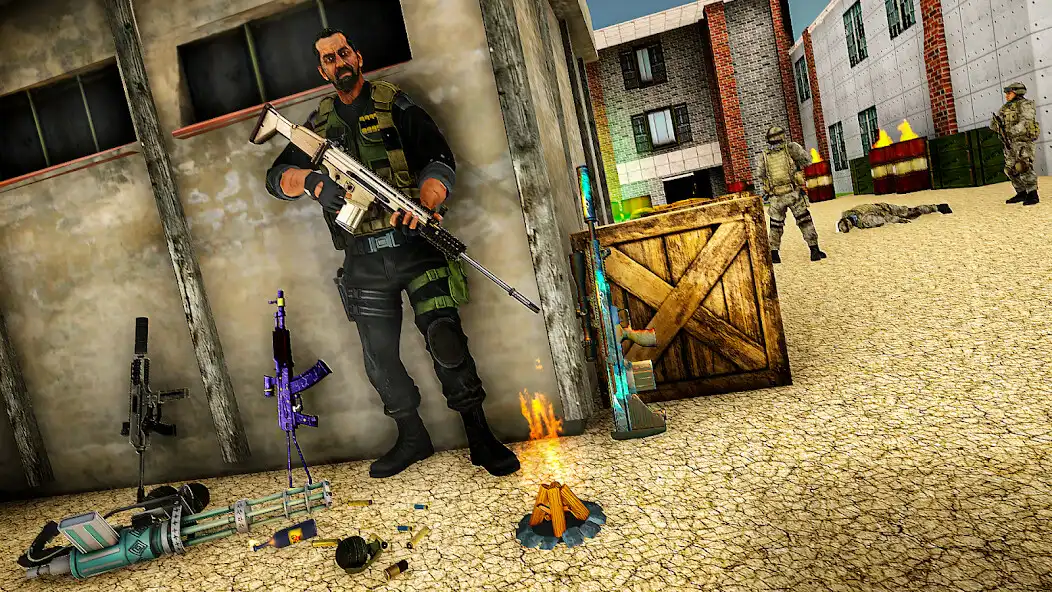 Play Commando Shooting Gun Game 3D as an online game Commando Shooting Gun Game 3D with UptoPlay