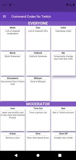 Play Commands Codex for Twitch  and enjoy Commands Codex for Twitch with UptoPlay