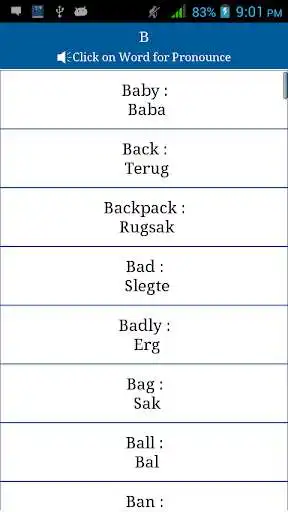 Play Common Words English Afrikaans