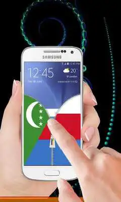 Play Comoros flag zip Lock Screen