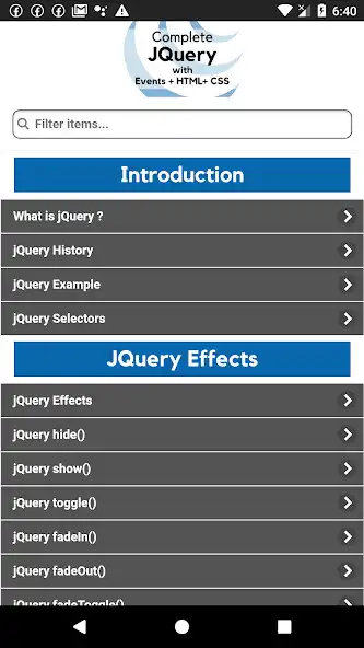 Play Complete JQuery Guide : HTML + CSS and Events  and enjoy Complete JQuery Guide : HTML + CSS and Events with UptoPlay