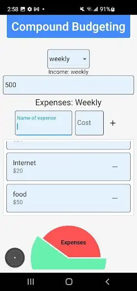 Play Compound Budgeting Calculator as an online game Compound Budgeting Calculator with UptoPlay