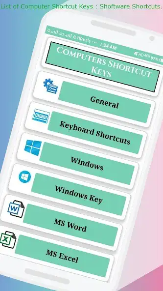 Play Computer Shortcut Keys : Software Shortcuts  and enjoy Computer Shortcut Keys : Software Shortcuts with UptoPlay