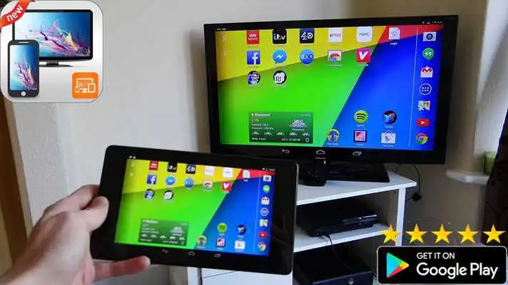 Play Connect television to phone - Screen Mirroring