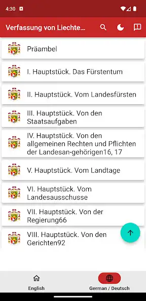 Play Constitution of Liechtenstein as an online game Constitution of Liechtenstein with UptoPlay