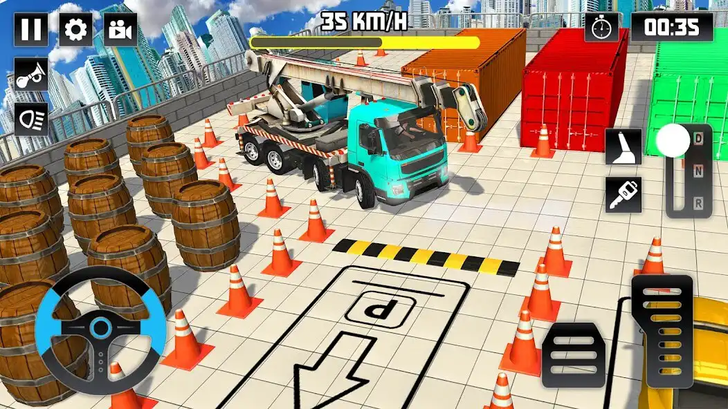 Play Construction Crane Truck Park as an online game Construction Crane Truck Park with UptoPlay