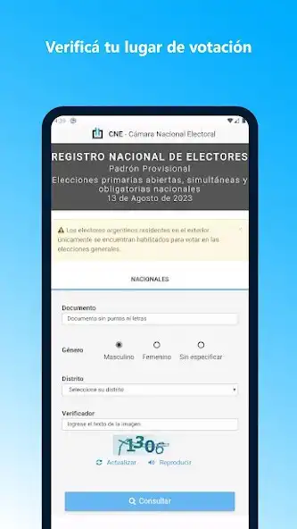 Play Consulta Padron Electoral 2023 as an online game Consulta Padron Electoral 2023 with UptoPlay