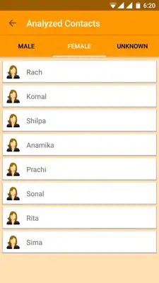 Play Contacts Gender Analyzer