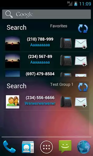 Play Contacts in a list widget