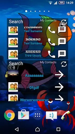 Play Contacts in a list widget