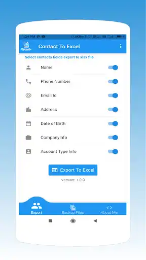 Play Contact To Excel as an online game Contact To Excel with UptoPlay