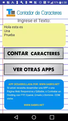Play Contador de Caracteres as an online game Contador de Caracteres with UptoPlay