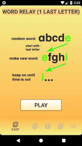 Play Continue Word Play Continue Word