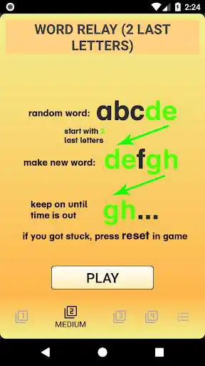 Play Continue Word Play Continue Word