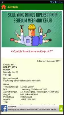 Play Contoh Surat Lamaran Kerja !