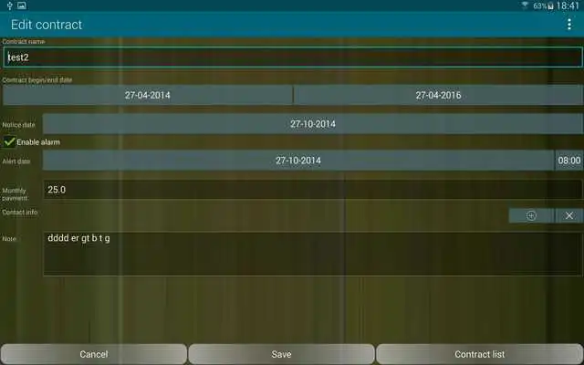 Play Contract info