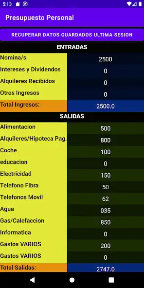 Play Control Ingresos y Gastos as an online game Control Ingresos y Gastos with UptoPlay