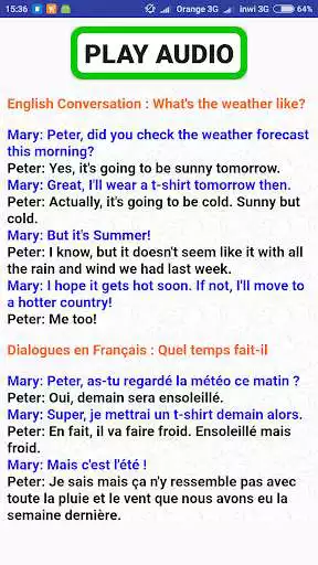 Play conversation english french Play conversation english french