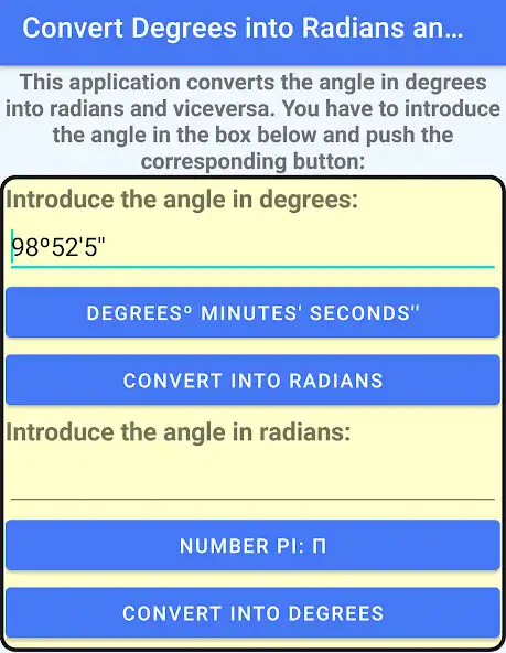 Play Convert Degrees Into Radians  and enjoy Convert Degrees Into Radians with UptoPlay