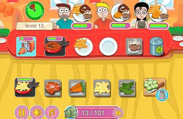 Play Cook dinner restaurant game