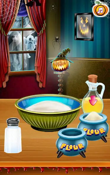 Play Cooking Hallowen Cake Maker Game as an online game Cooking Hallowen Cake Maker Game with UptoPlay