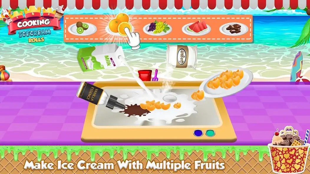Play Cooking Ice Cream Rolls  and enjoy Cooking Ice Cream Rolls with UptoPlay