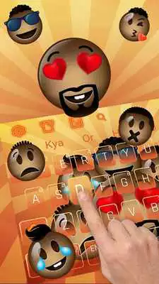 Play Cool African Emoji Keyboard Theme