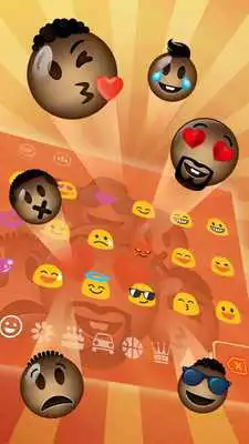 Play Cool African Emoji Keyboard Theme
