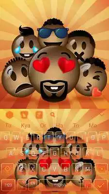 Play Cool African Emoji Keyboard Theme