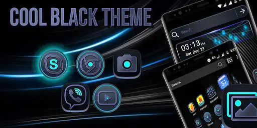 Play Cool Black Launcher Theme as an online game Cool Black Launcher Theme with UptoPlay