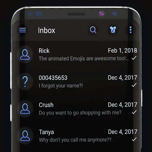 Play Cool black messenger theme APK