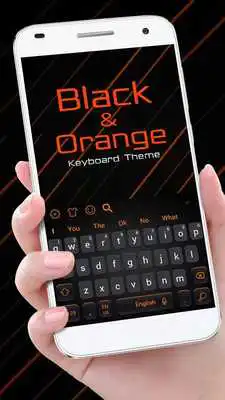 Play Cool Black Orange Keyboard Theme