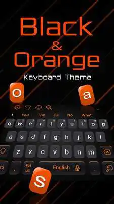 Play Cool Black Orange Keyboard Theme