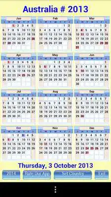 Play Cool Calendar Holidays 2014