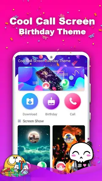Play Cool CallScreen-Birthday Theme as an online game Cool CallScreen-Birthday Theme with UptoPlay