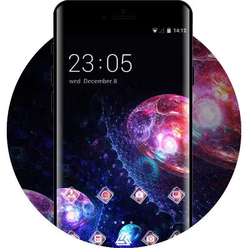 Free play online Cool Fantasitic Jellyfish Galaxy Theme for Lenovo APK