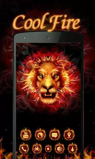 Play Cool Fire  GO Launcher Theme